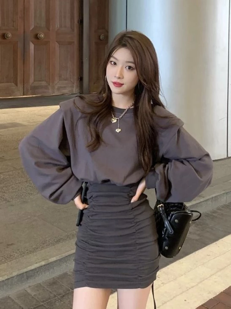 QWEEK Y2k Black Bodycon Dress Korean Fashion Wrap Ruched Slim Party Mini Short Dtresses for Women 2022 Sexy Robe Female Outfi
